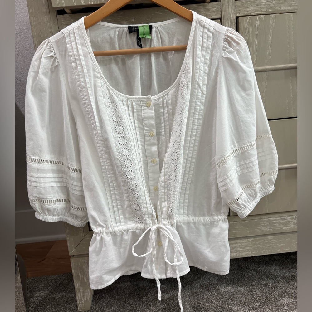 Gathered waist blouse